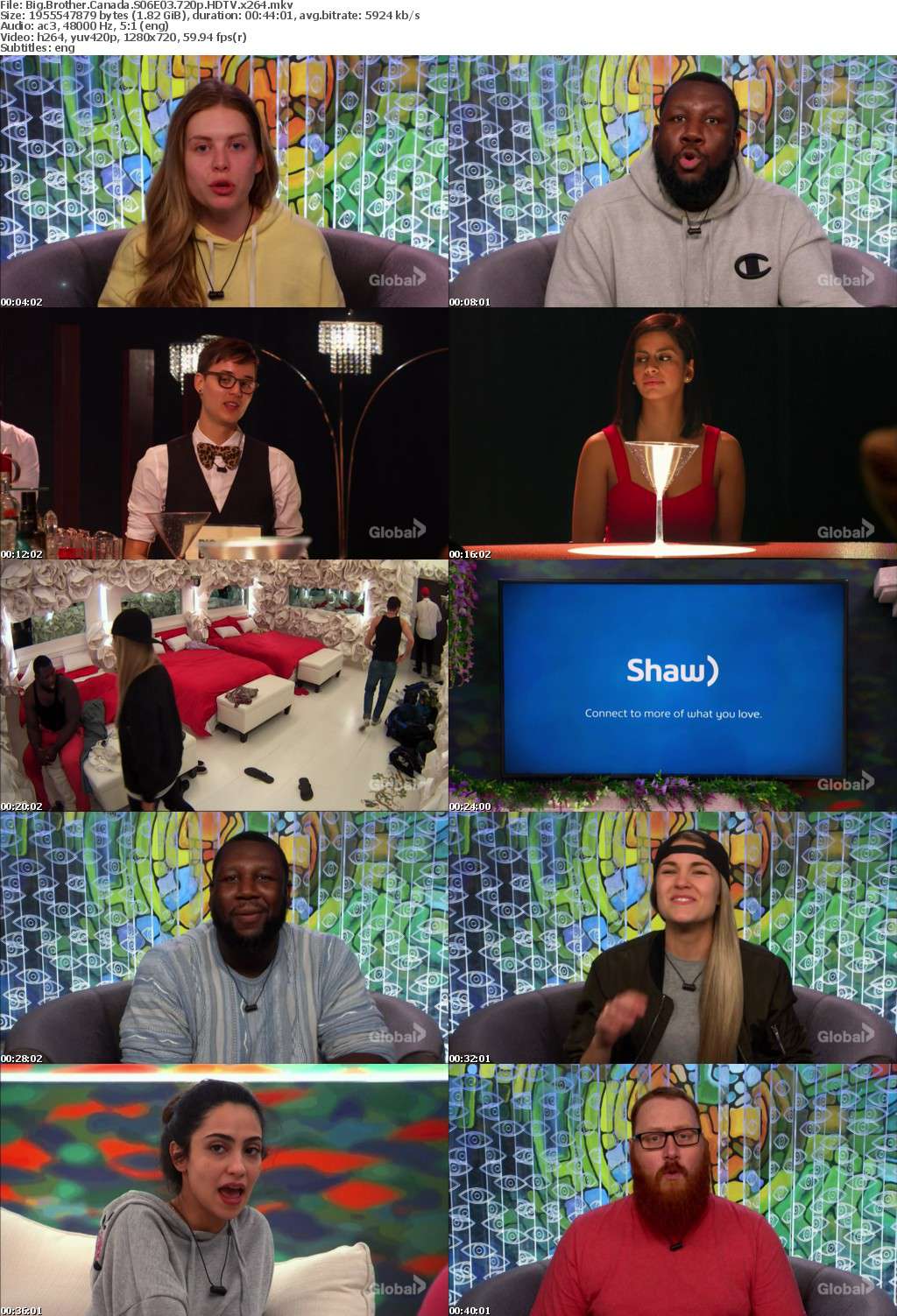 Big Brother Canada S06E03 720p HDTV x264 Big Brother Canada S06E03 720p HDTV x264