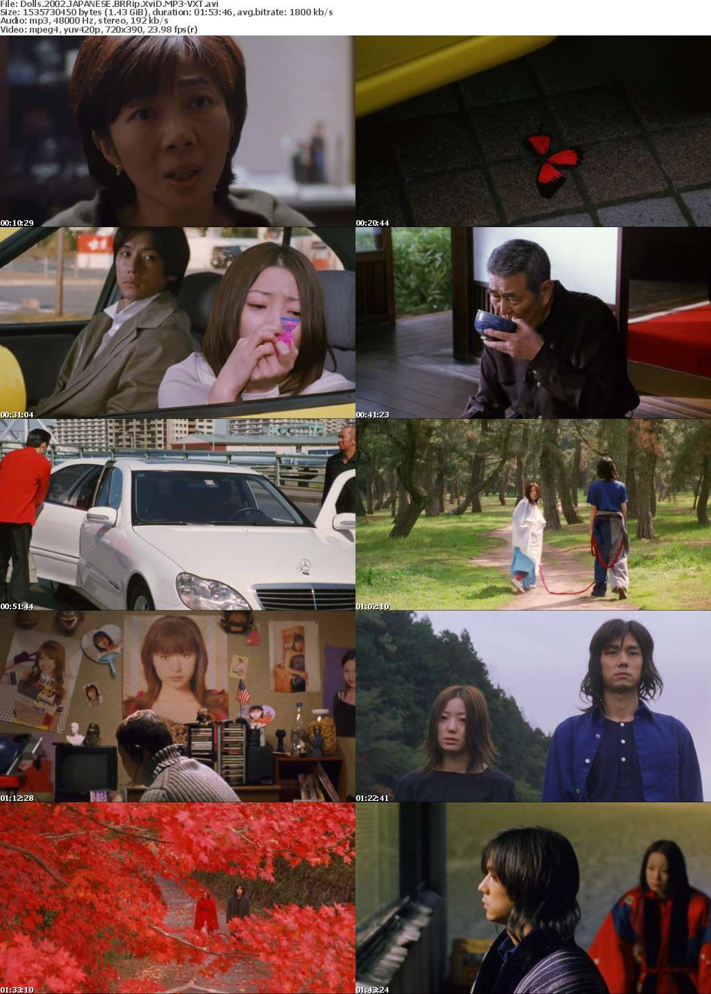 Dolls 2002 JAPANESE BRRip XviD MP3-VXT Dolls 2002 JAPANESE BRRip XviD MP3-VXT