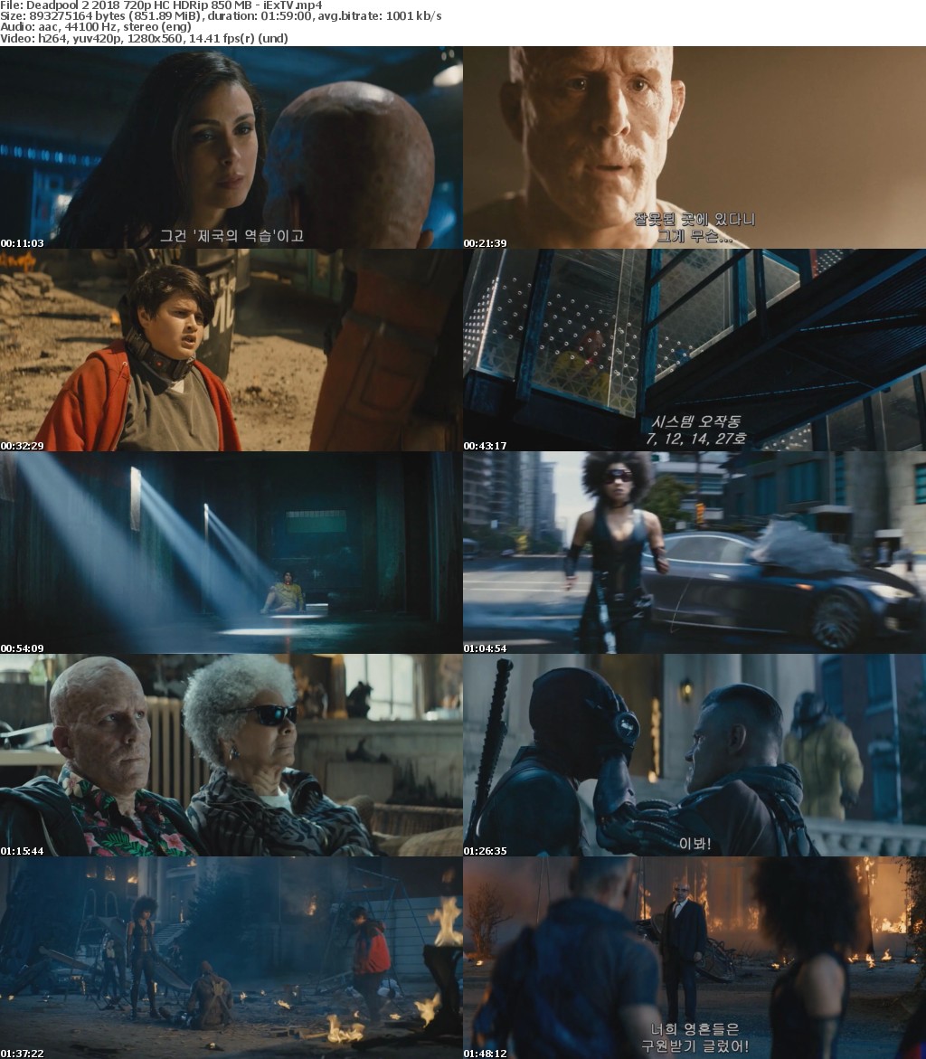 Deadpool 2 (2018) 720p HC HDRip 850 MB - iExTV