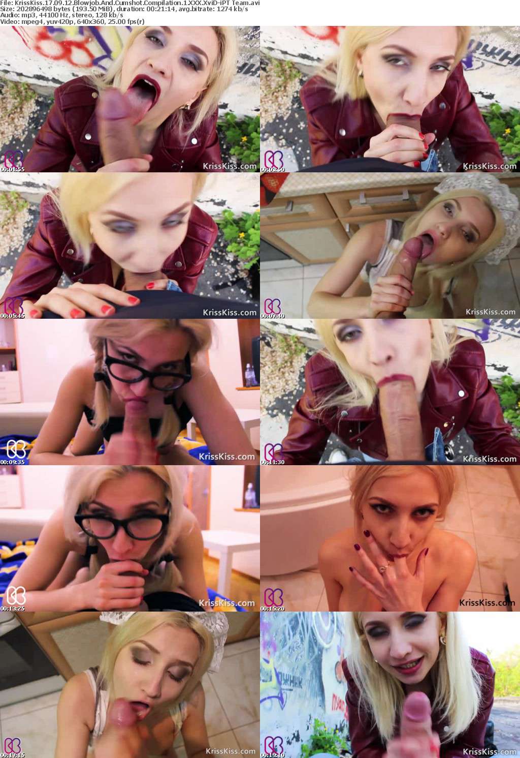 KrissKiss 17 09 12 Blowjob And Cumshot Compilation 1 XXX KrissKiss 17 09 12 Blowjob And Cumshot Compilation 1 XXX