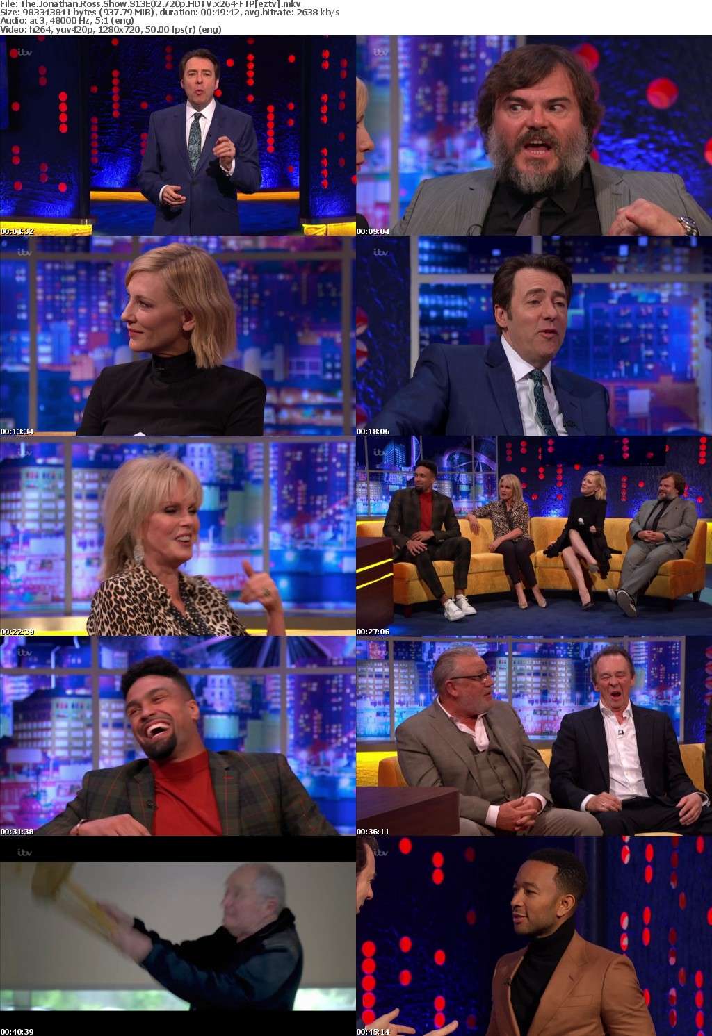 The Jonathan Ross Show S13E02 720p HDTV x264-FTP