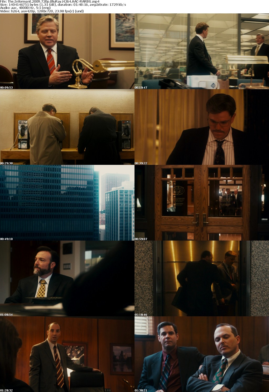 The Informant 2009 720p BluRay H264 AAC-RARBG The Informant 2009 720p BluRay H264 AAC-RARBG