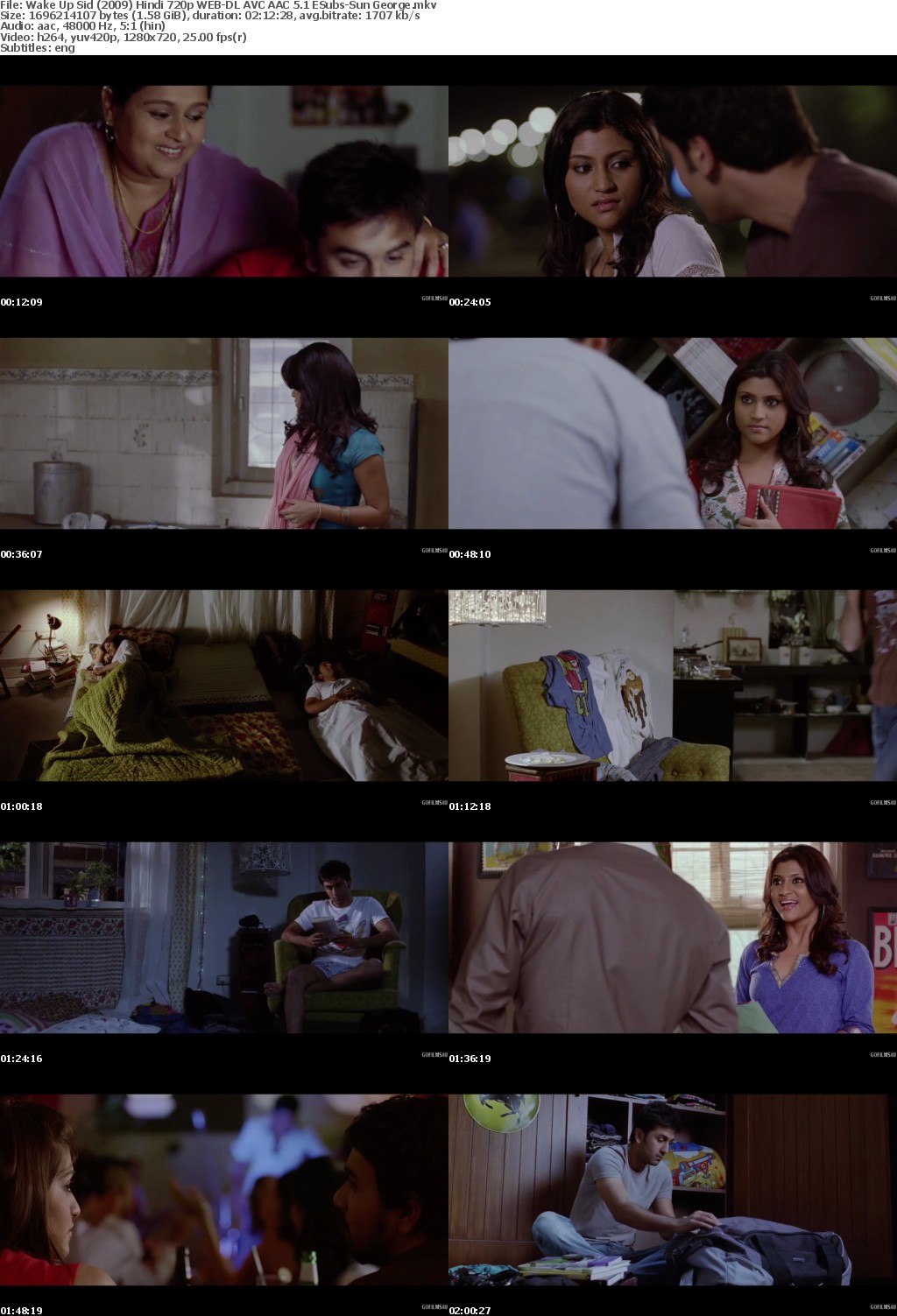 Wake Up Sid (2009) Hindi 720p WEB-DL AVC AAC 5.1 ESubs-Sun George