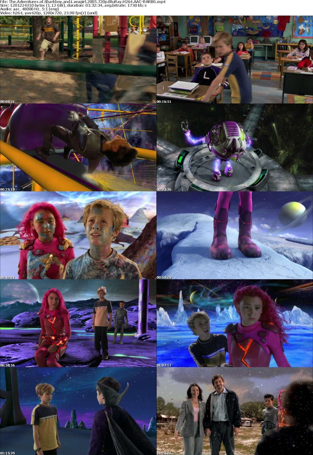 The Adventures of Sharkboy and Lavagirl (2005) 720p BluRay H264 AAC-RARBG