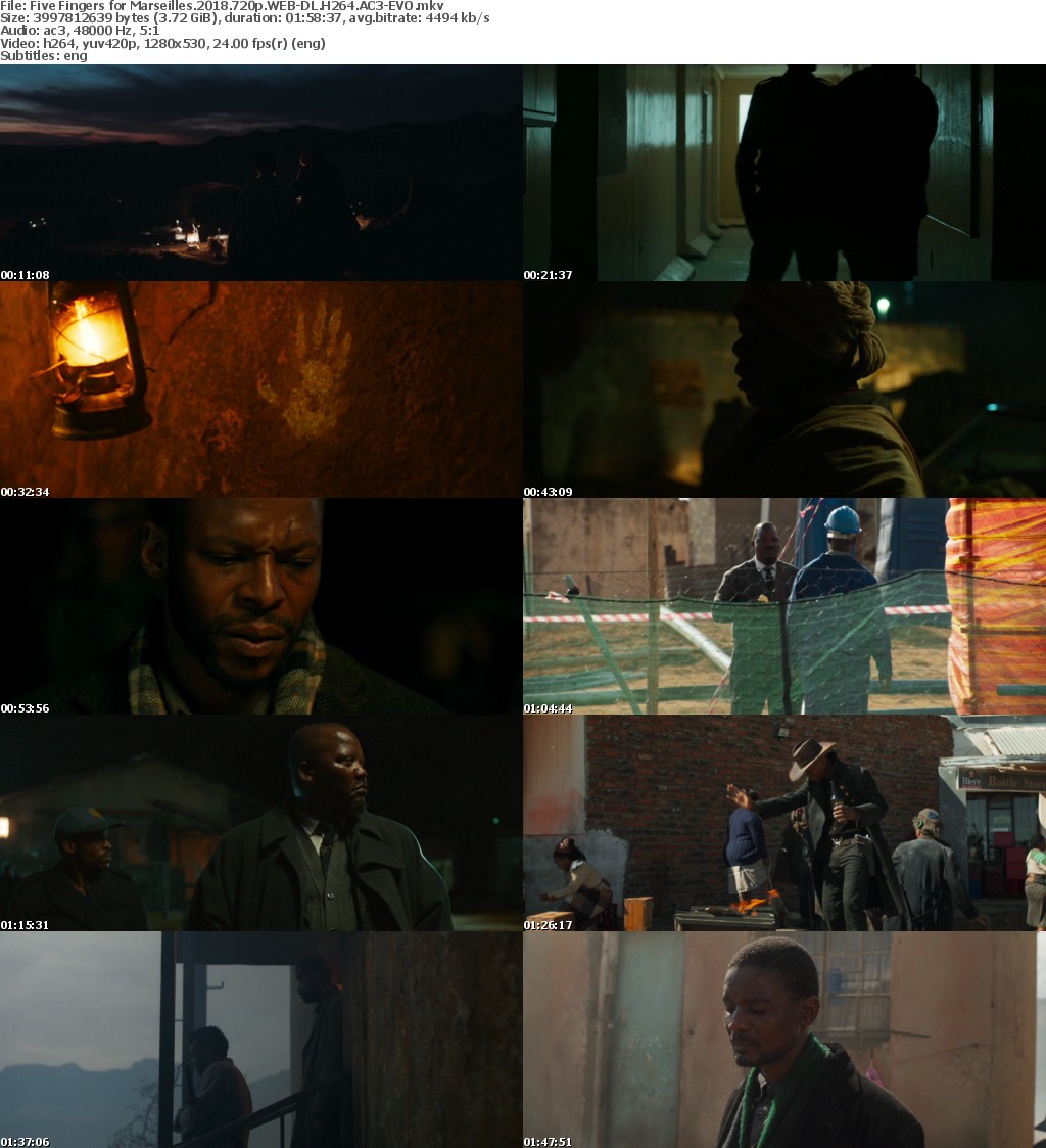 Five Fingers for Marseilles (2018) 720p WEB-DL H264 AC3-EVO