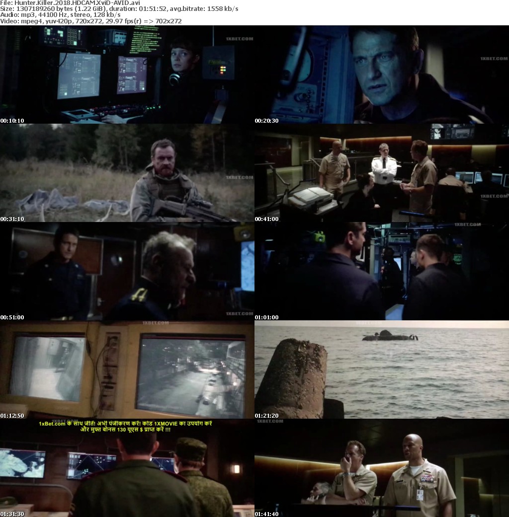 Hunter Killer (2018) HDCAM XviD-AVID