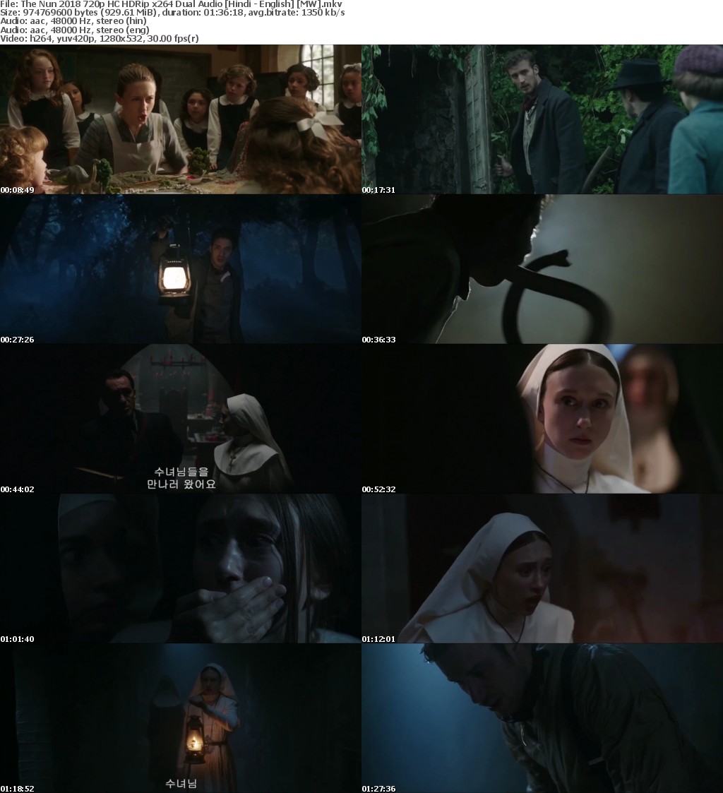 The Nun (2018) 720p HC HDRip x264 Dual Audio Hindi - English MW