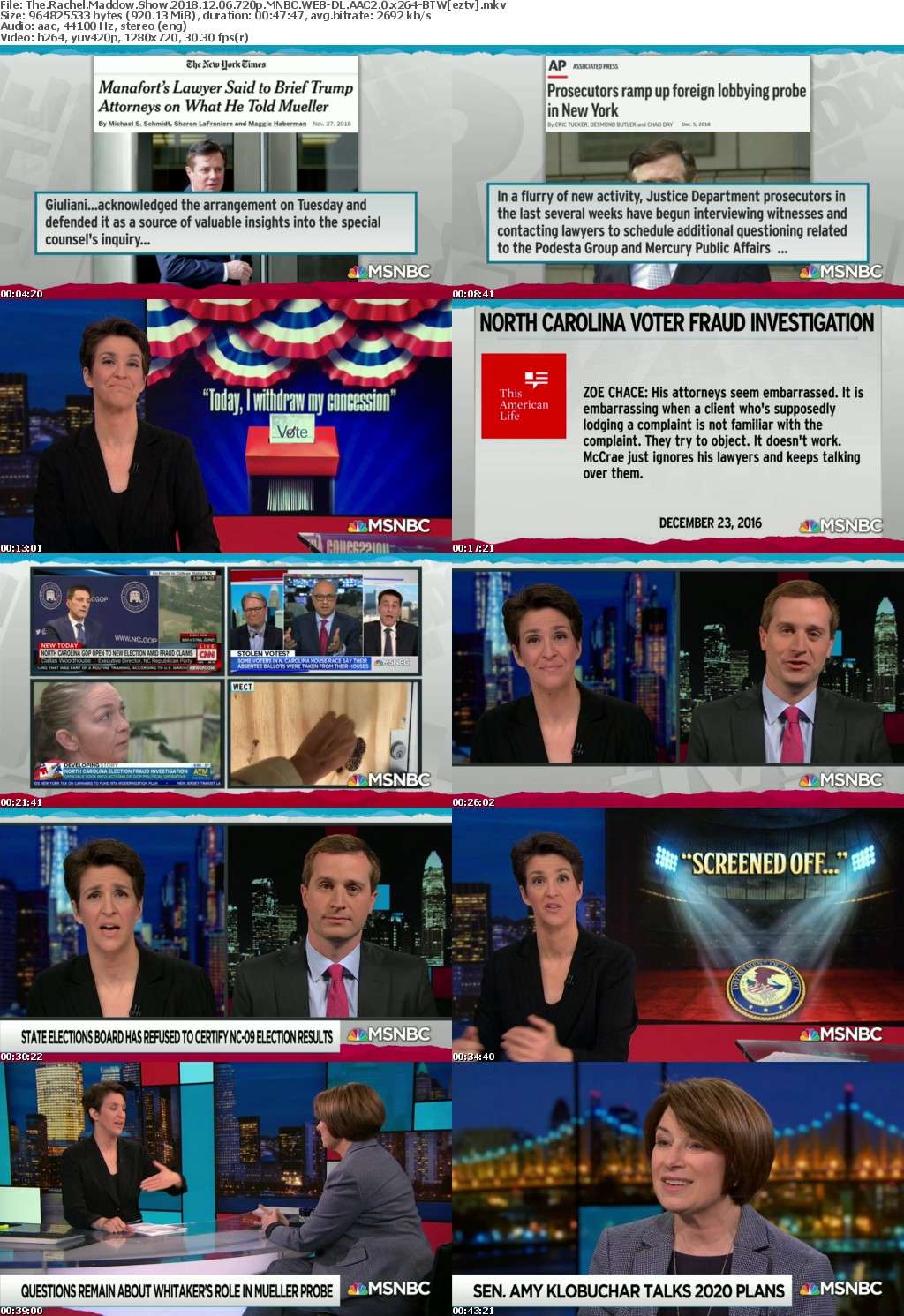 The Rachel Maddow Show (2018) 12.06 720p MNBC WEB-DL AAC2.0 x264-BTW