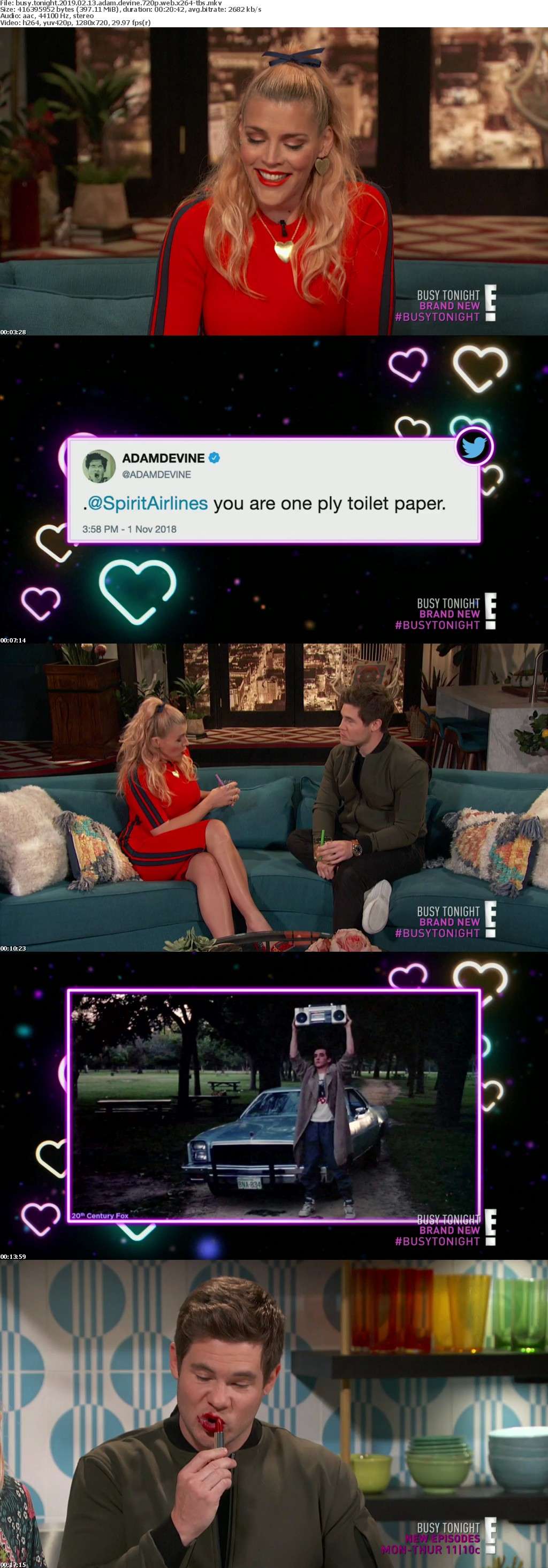 Busy Tonight 2019 02 13 Adam Devine 720p WEB x264-TBS Busy Tonight 2019 02 13 Adam Devine 720p WEB x264-TBS