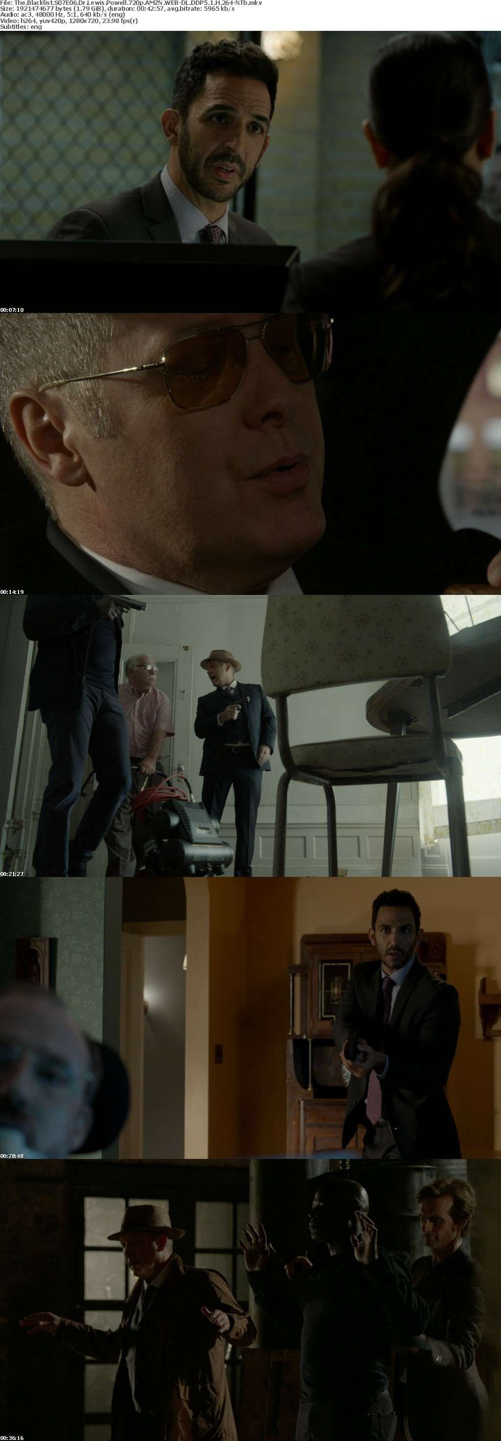 The Blacklist S07E06 Dr Lewis Powell 720p AMZN WEB-DL DDP5 1 H 264-NTb The Blacklist S07E06 Dr Lewis Powell 720p AMZN WEB-DL DDP5 1 H 264-NTb