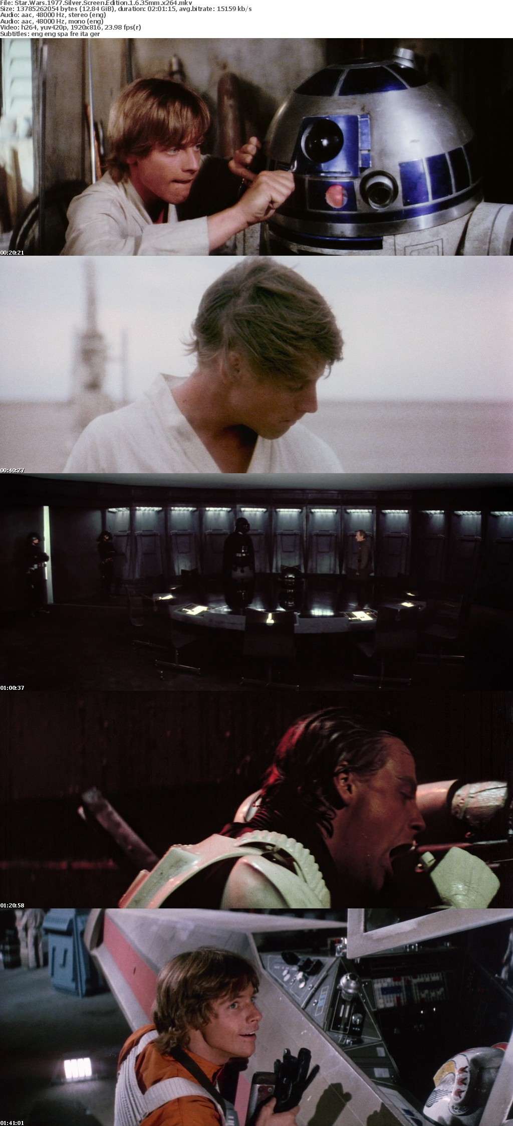 Star Wars 1977 Silver Screen Edition v1 6 35mm x264 Star Wars 1977 Silver Screen Edition v1 6 35mm x264