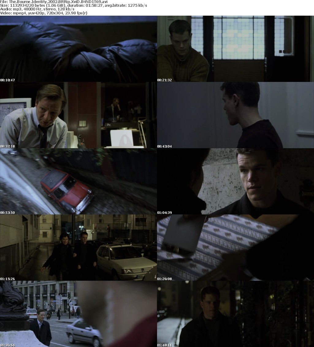 The Bourne Identity (2002) BRRip XviD B4ND1T69
