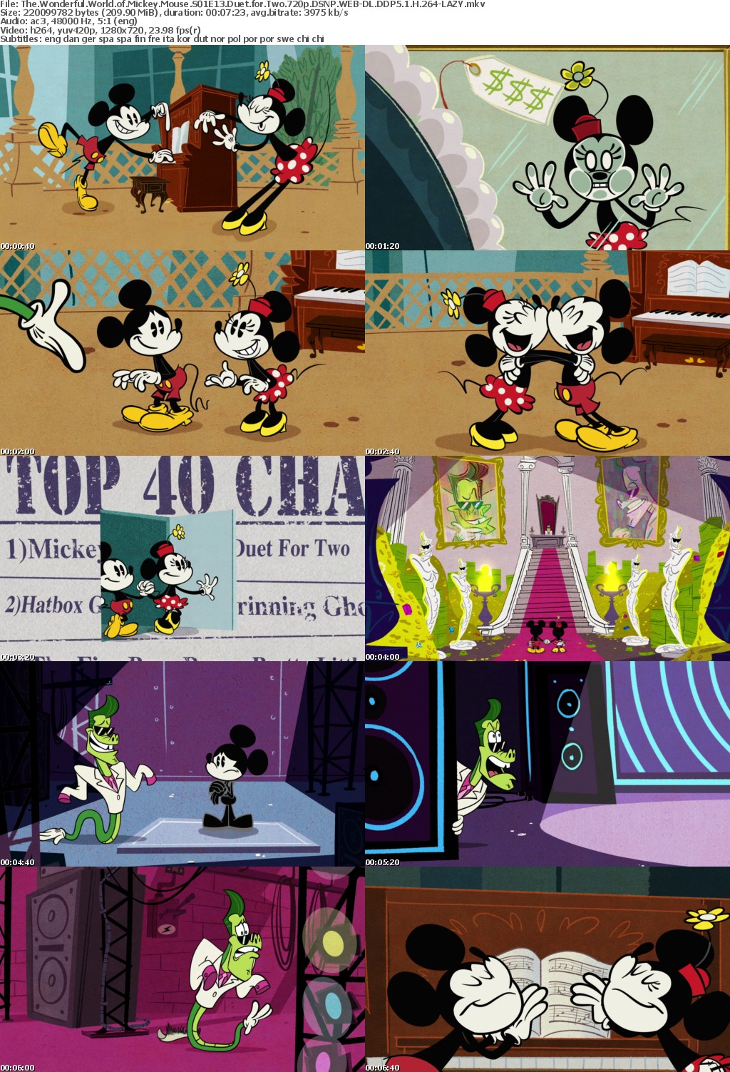The Wonderful World of Mickey Mouse S01E13 Duet for Two 720p DSNP WEBRip DDP5 1 x264-LAZY