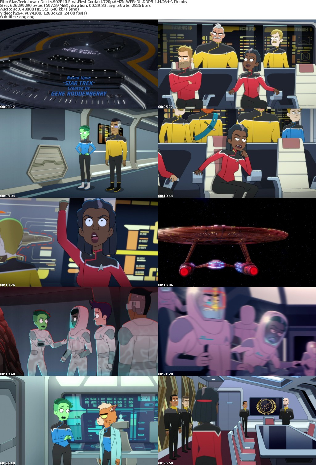 Star Trek Lower Decks S02E10 First First Contact 720p AMZN WEBRip DDP5 1 x264-NTb
