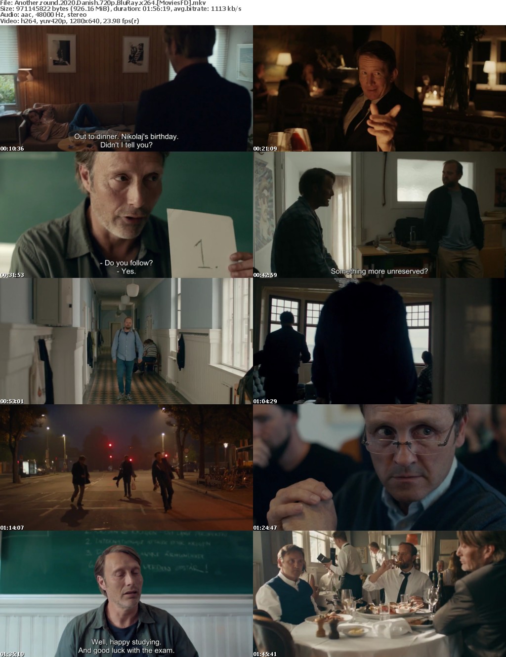 Another Round (2020) Danish 720p BluRay x264 - MoviesFD