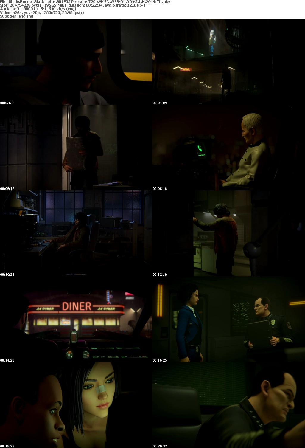 Blade Runner Black Lotus S01E05 Pressure 720p AMZN WEBRip DDP5 1 x264-NTb