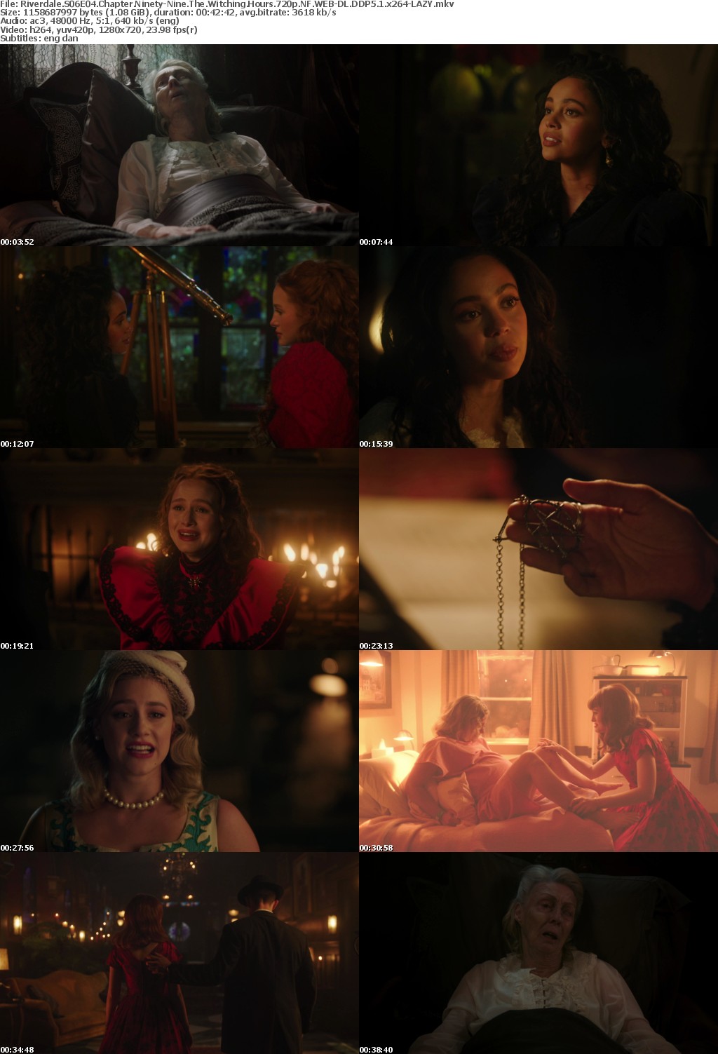 Riverdale US S06E04 Chapter Ninety-Nine The Witching Hours 720p NF WEBRip DDP5 1 x264-LAZY