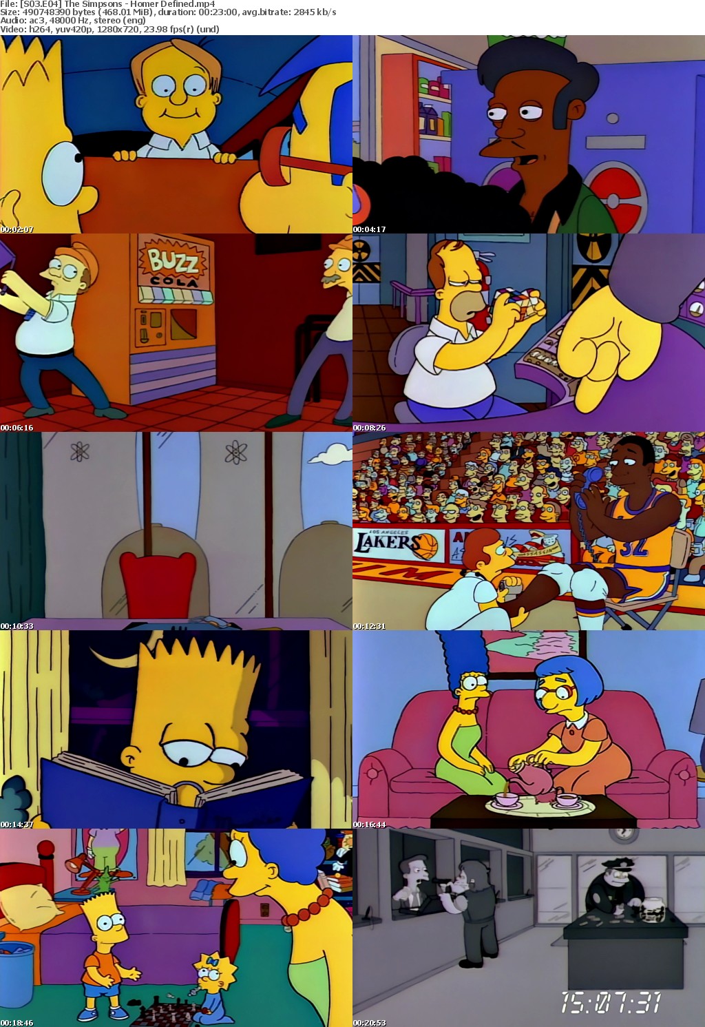 The Simpsons S3 E4 Homer Defined MP4 720p H264 WEBRip EzzRips
