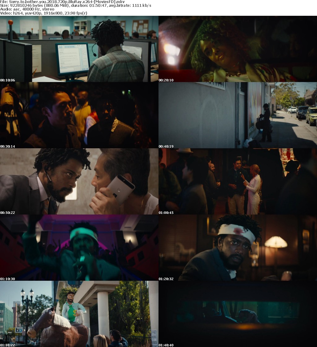 Sorry To Bother You (2018) 720p BluRay x264- MoviesFD