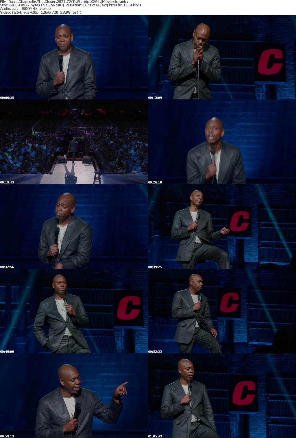 Dave Chappelle The Closer (2021) 720P WebRip x264 - MoviesFD