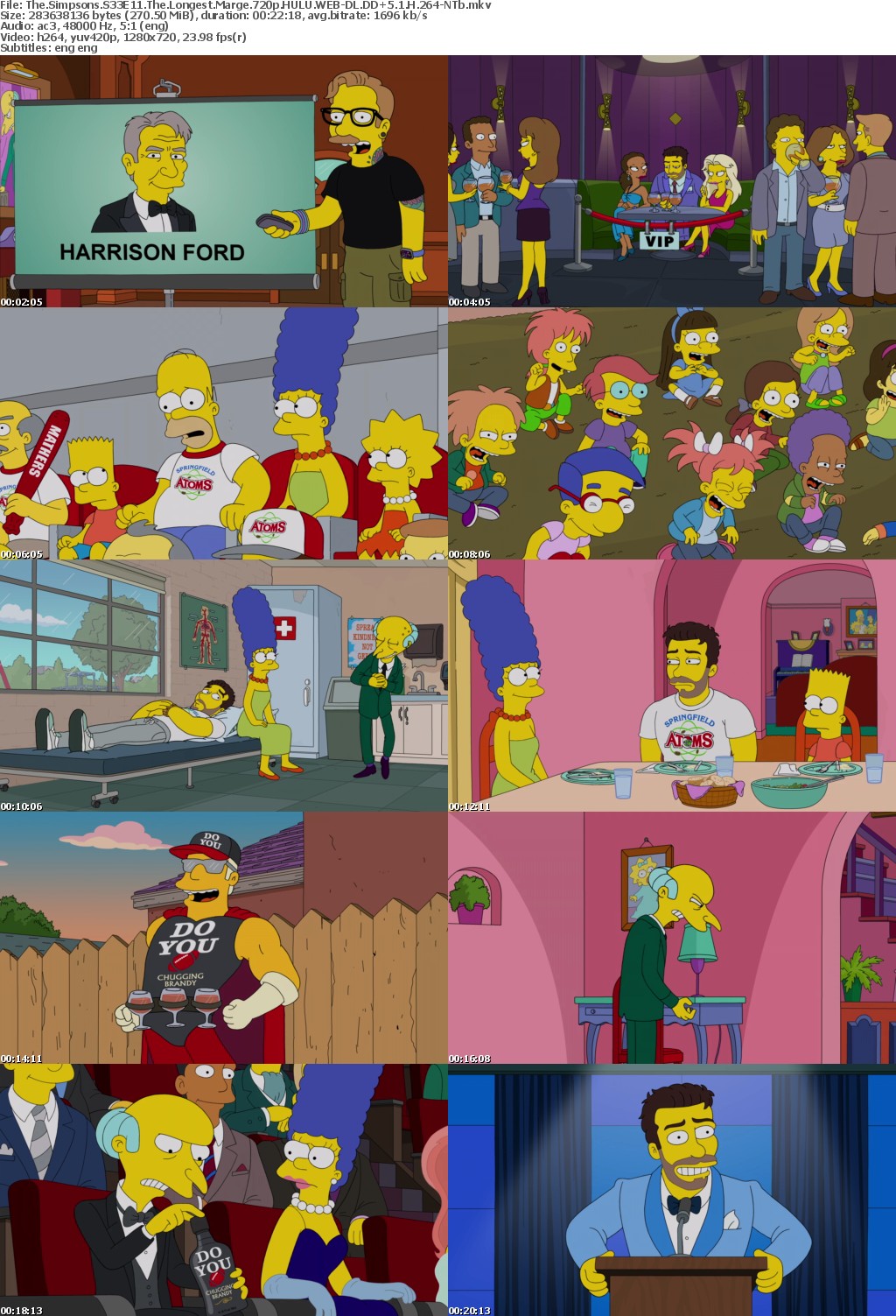 The Simpsons S33E11 The Longest Marge 720p HULU WEBRip DDP5 1 x264-NTb