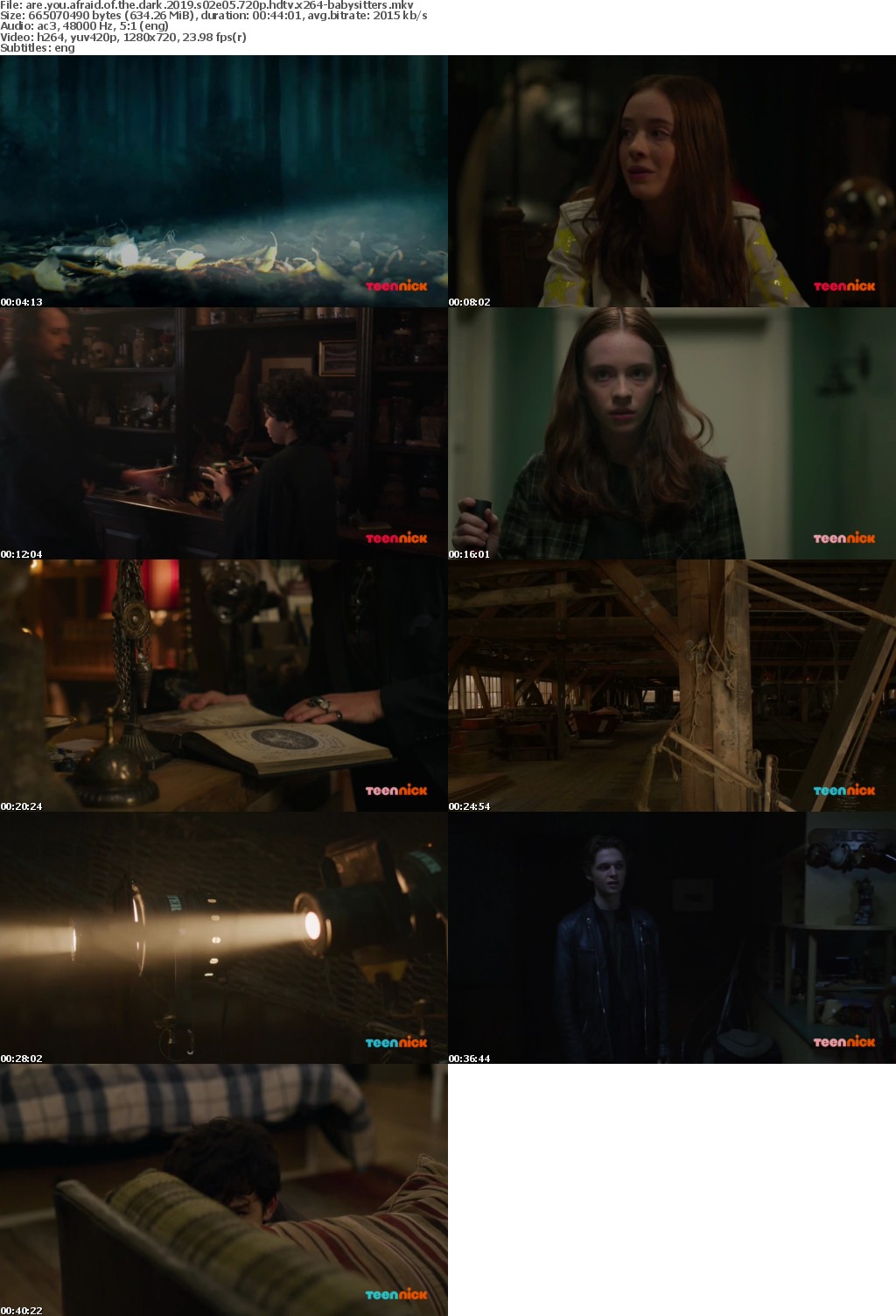 Are You Afraid of the Dark 2019 S02E05 720p HDTV x264-BABYSITTERS