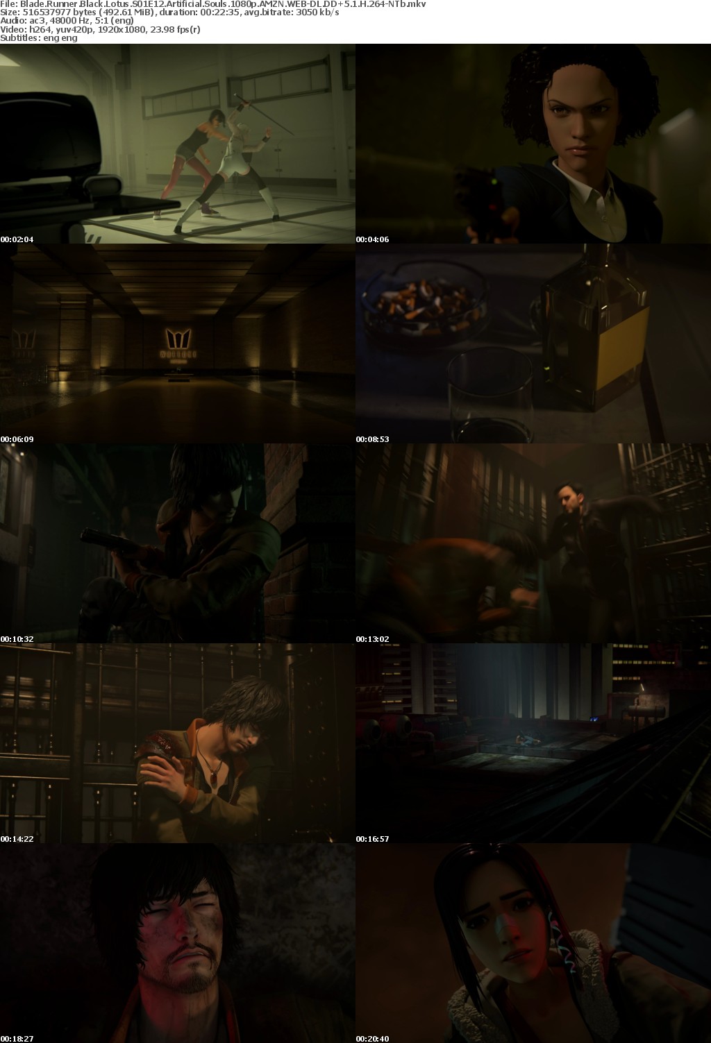 Blade Runner Black Lotus S01E12 Artificial Souls 1080p AMZN WEBRip DDP5 1 x264-NTb