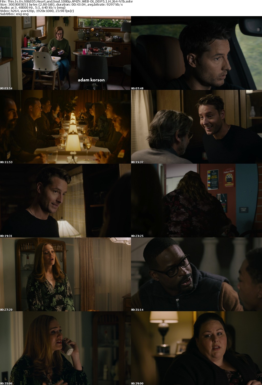This is Us S06E05 Heart and Soul 1080p AMZN WEBRip DDP5 1 x264-NTb