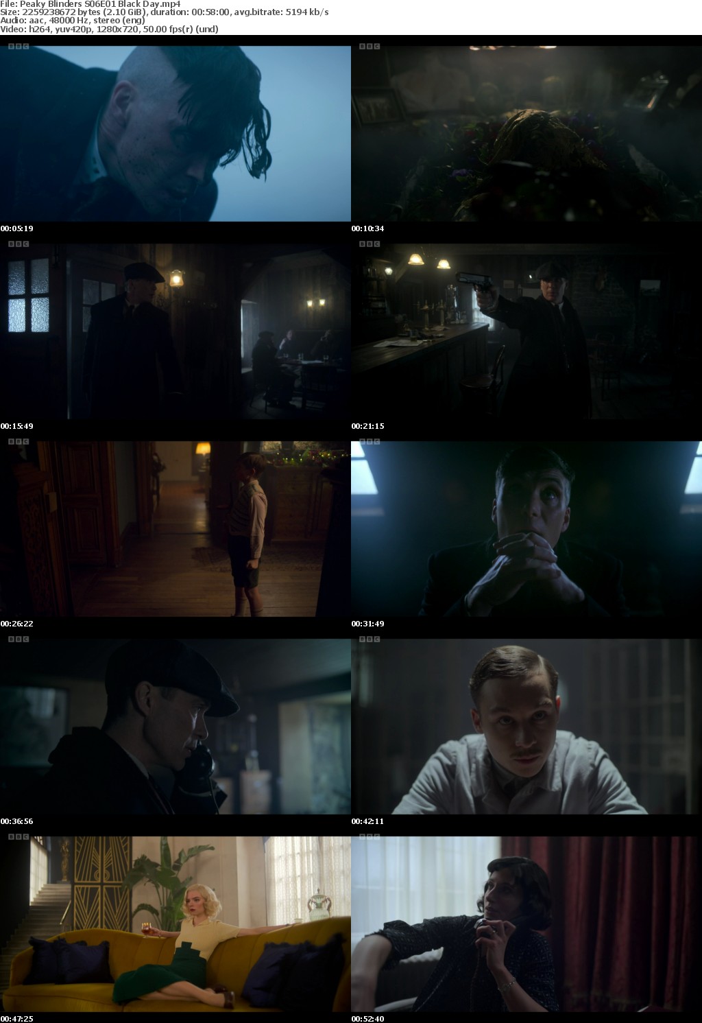 Peaky Blinders S06E01 Black Day (1280x720p HD, 50fps, soft Eng subs)