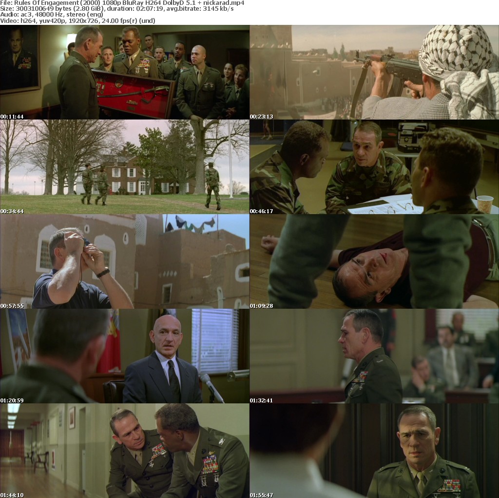 Rules Of Engagement (2000) 1080p BluRay H264 DolbyD 5 1 nickarad