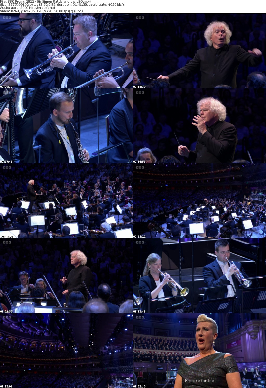 BBC Proms 2022 - Sir Simon Rattle and the LSO (1280x720p HD, 50fps, soft Eng subs)