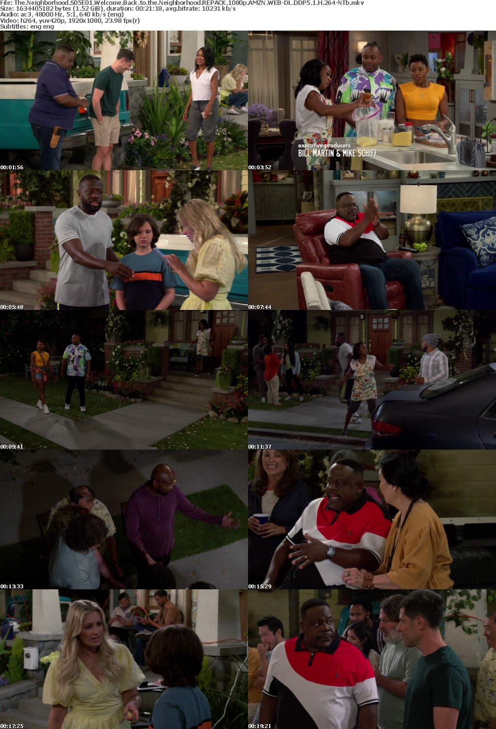 The Neighborhood S05E01 Welcome Back to the Neighborhood REPACK 1080p AMZN WEBRip DDP5 1 x264-NTb