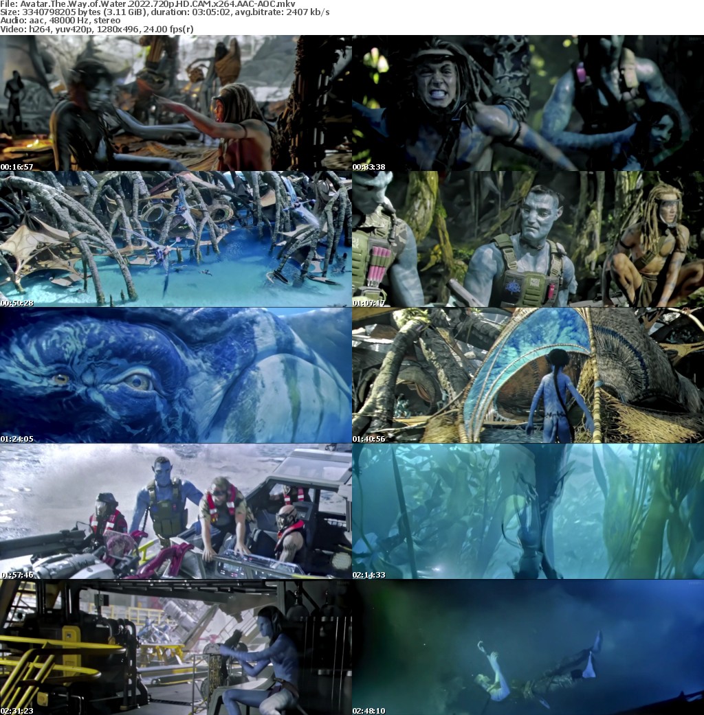 Avatar The Way of Water 2022 720p HD CAM x264 AAC-AOC