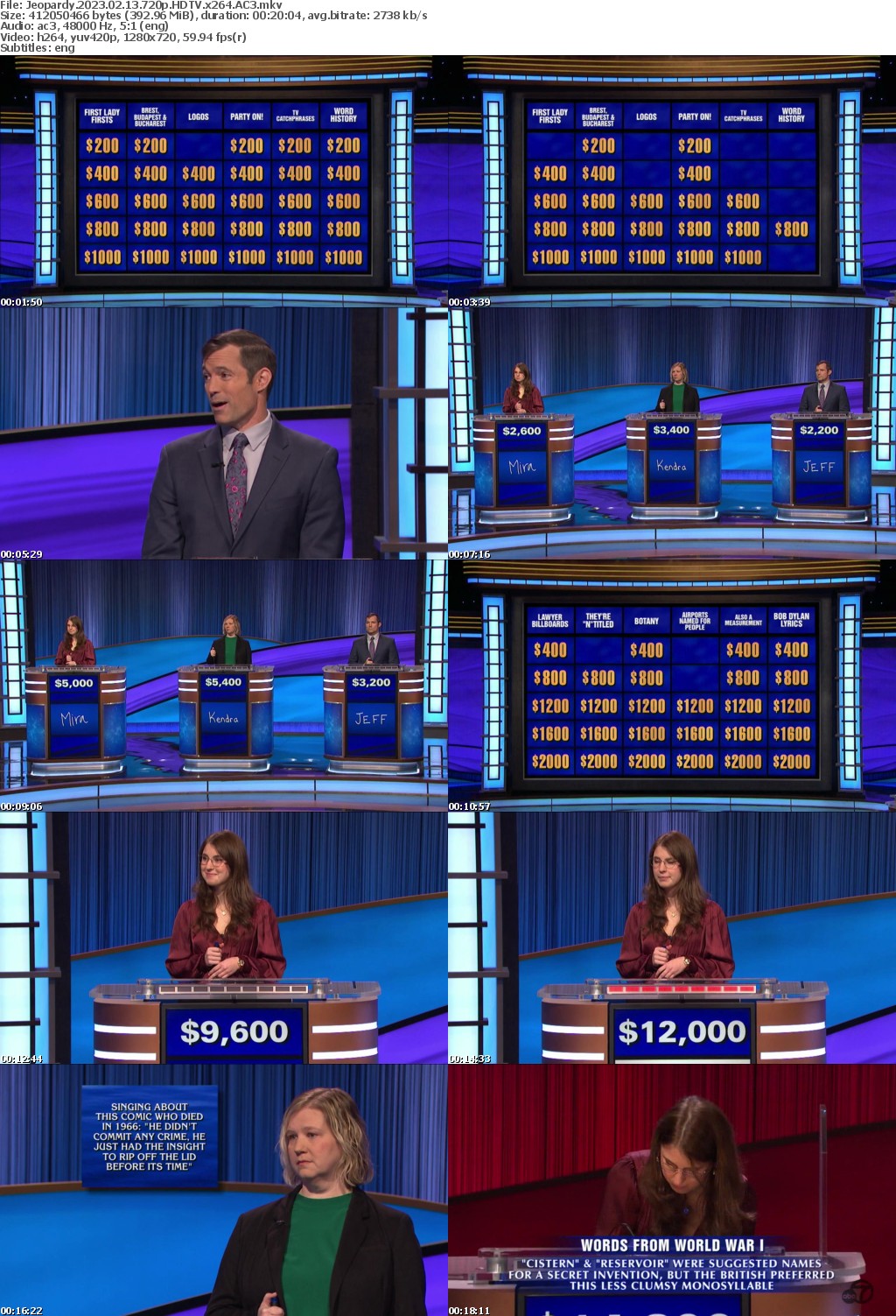 Jeopardy 2023 02 13 720p HDTV x264 AC3 atgoat