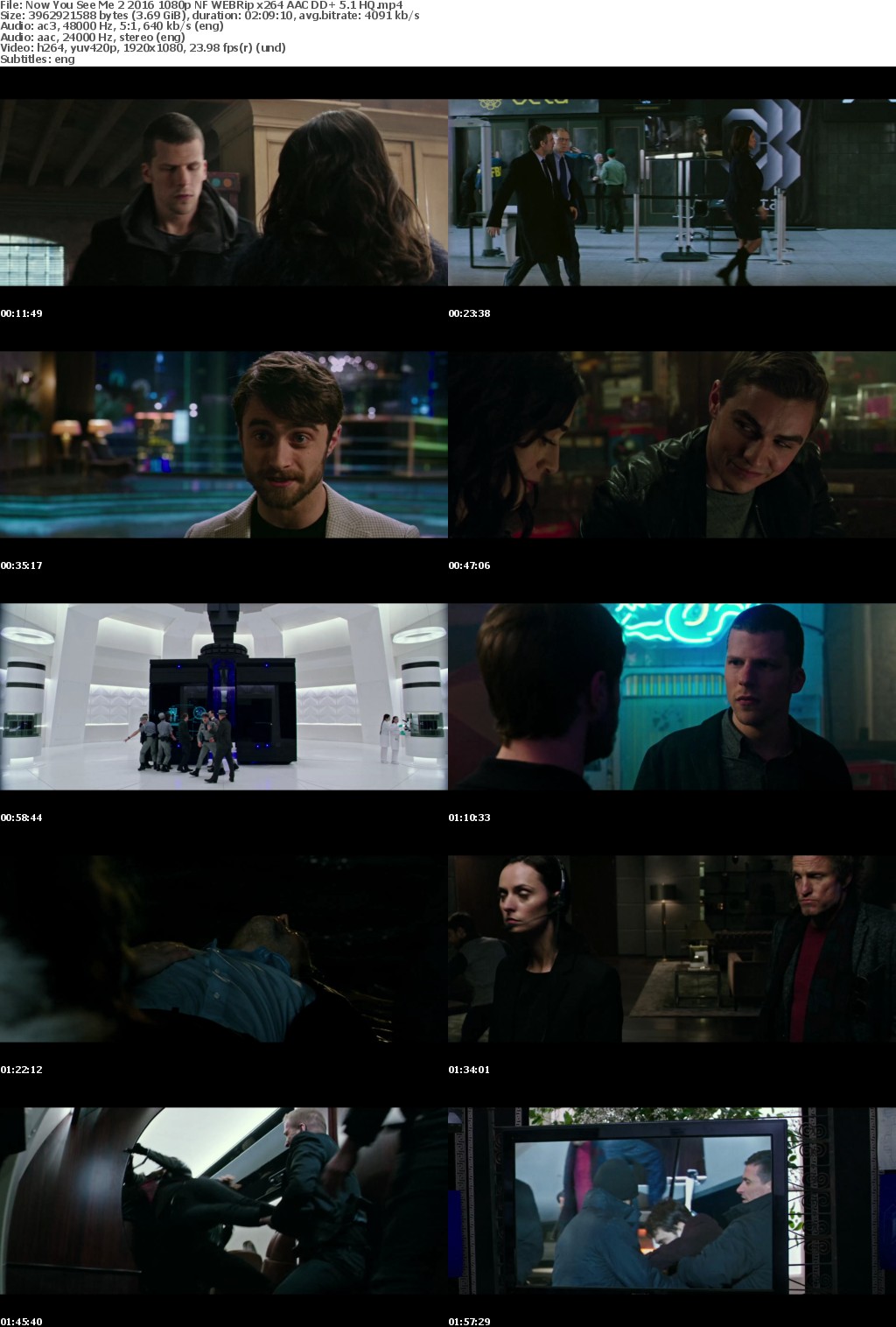 Now You See Me 2 2016 1080p NF WEBRip x264 AAC DD+ 5 1 HQ