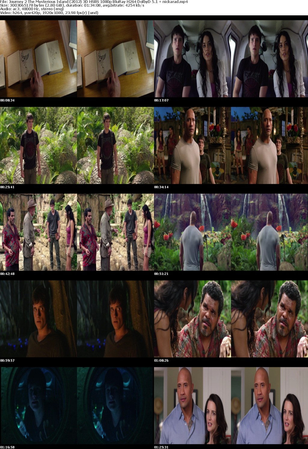 Journey 2 The Mysterious Island (2012) 3D HSBS 1080p BluRay H264 DolbyD 5 1 nickarad