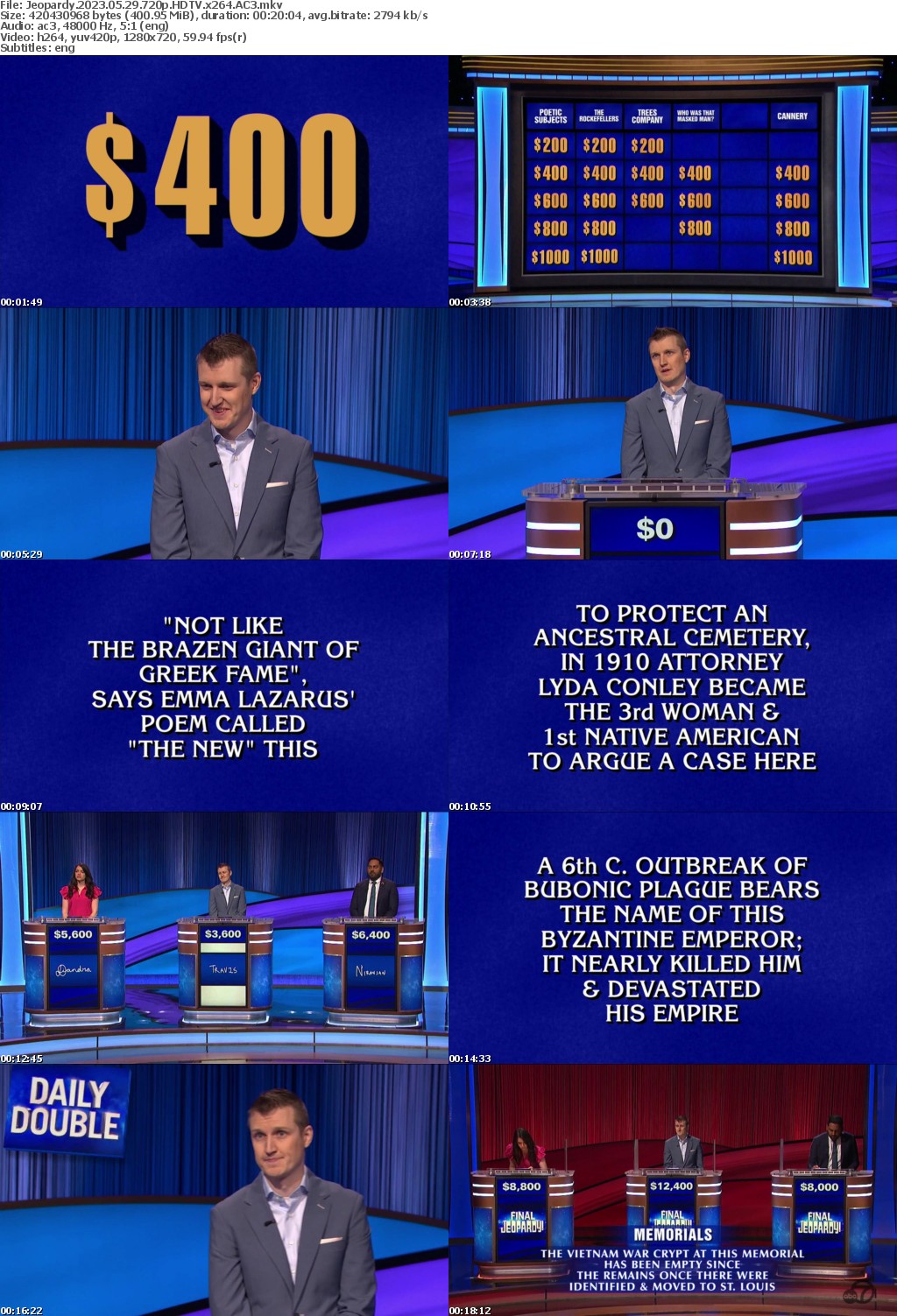 Jeopardy 2023 05 29 720p HDTV x264 AC3 atgoat