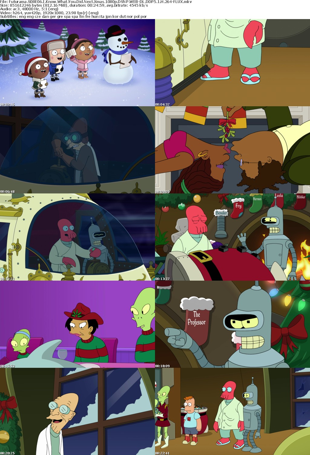 Futurama S08E06 I Know What You Did Next Xmas 1080p DSNP WEB-DL DDP5 1 H 264-FLUX