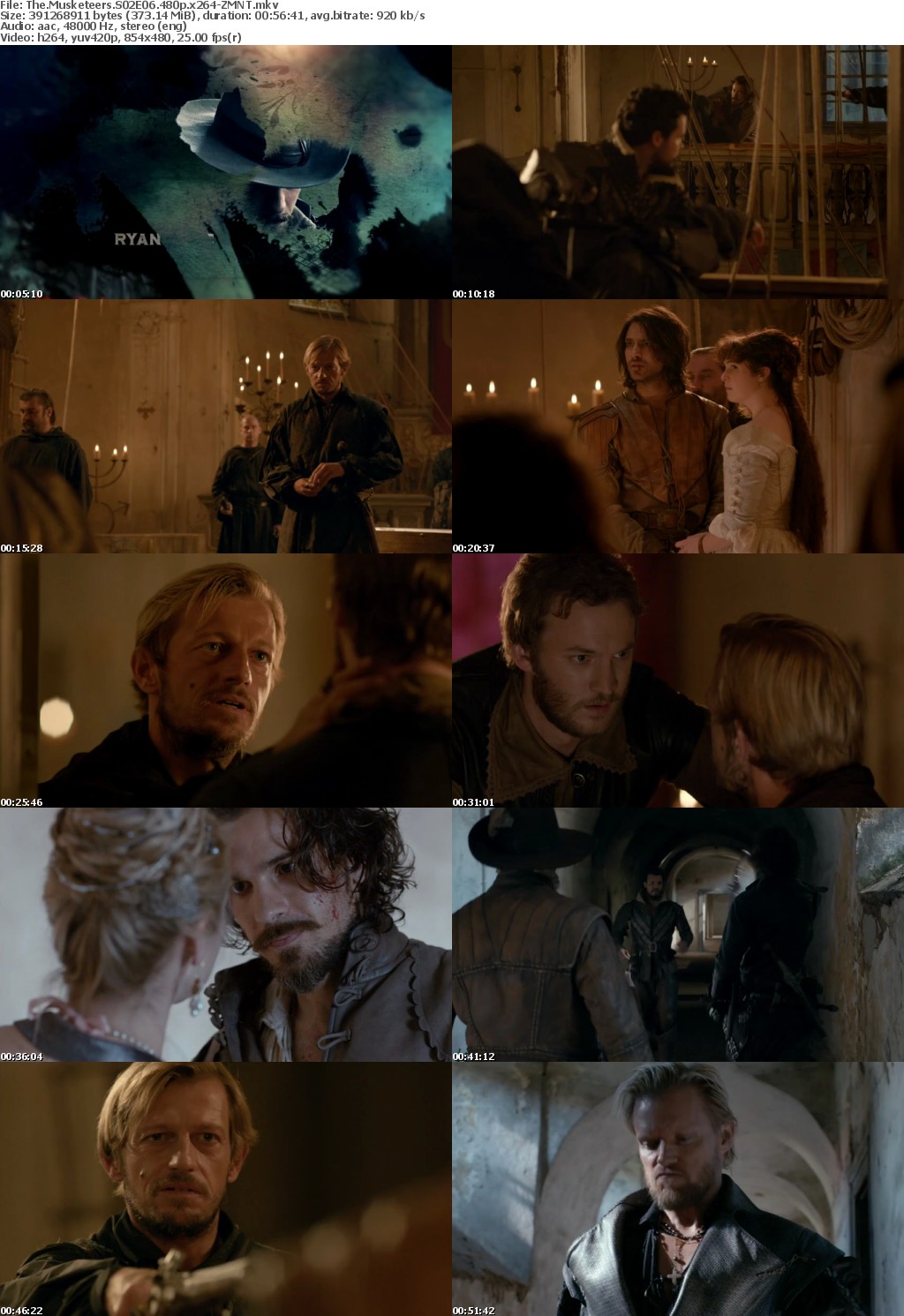 The Musketeers S02 480p x264-ZMNT
