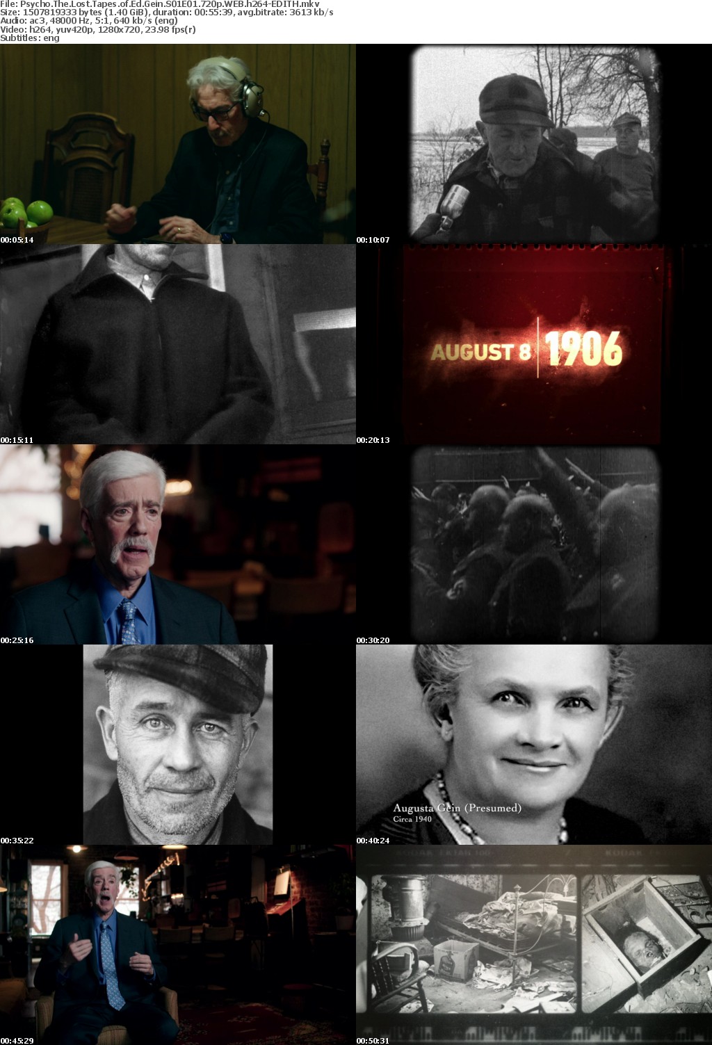 Psycho The Lost Tapes of Ed Gein S01E01 720p WEB h264-EDITH