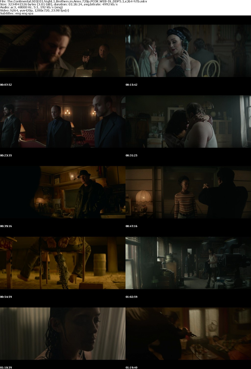 The Continental S01E01 Night 1 Brothers in Arms 720p PCOK WEB-DL DDP5 1 x264-NTb