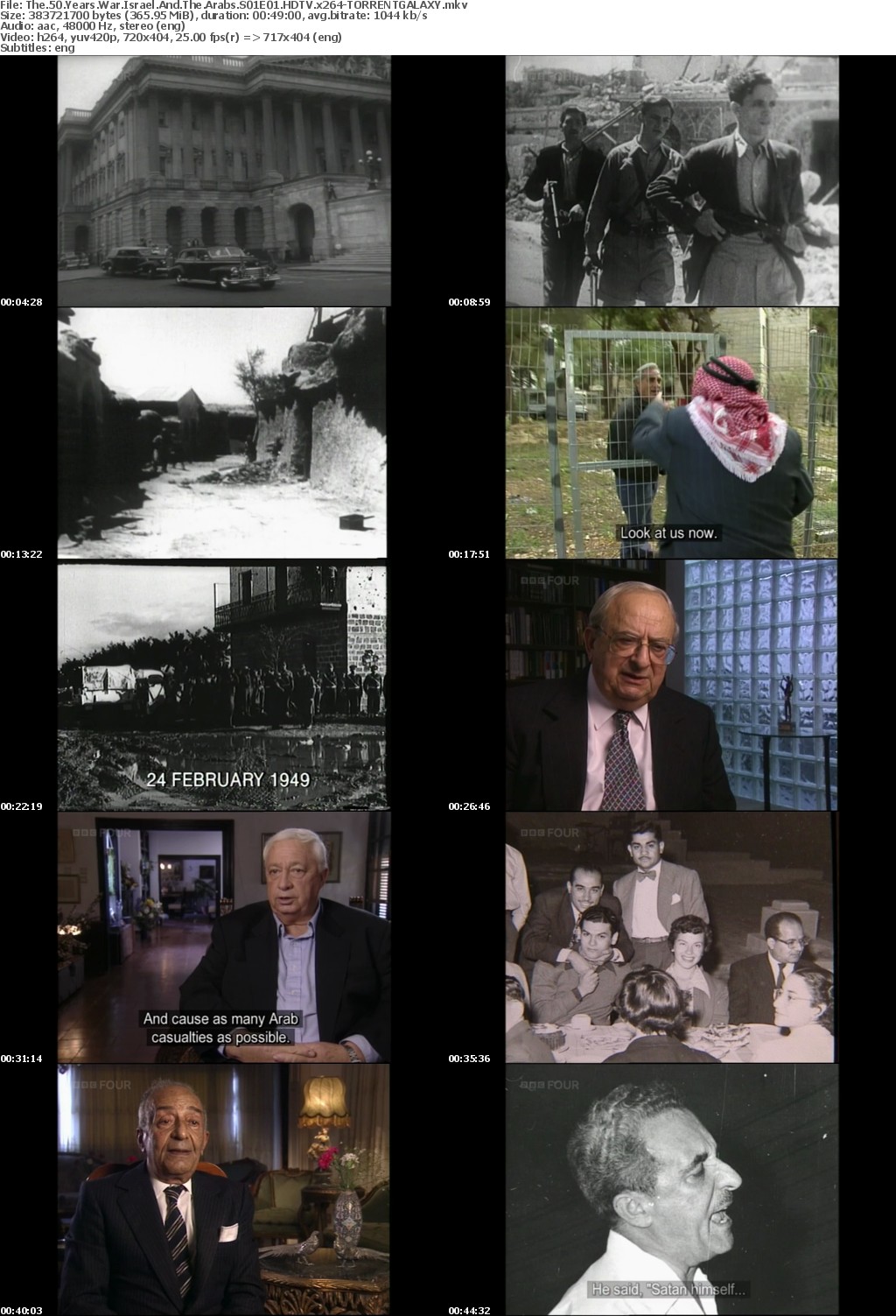 The 50 Years War Israel And The Arabs S01E01 HDTV x264-GALAXY