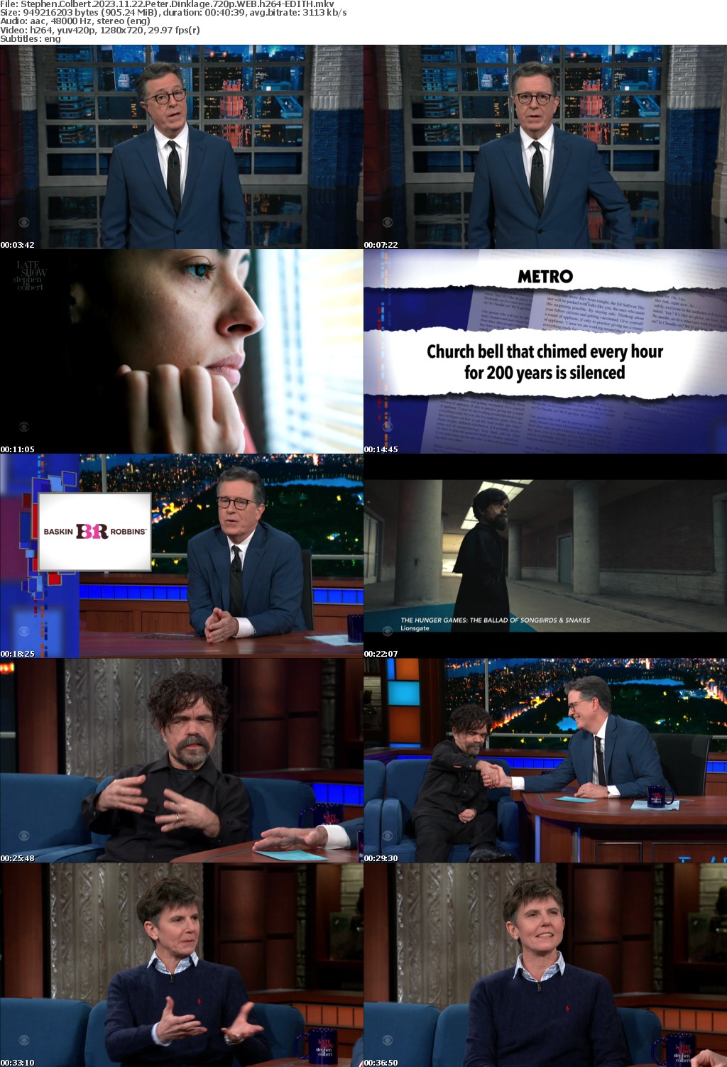 Stephen Colbert 2023 11 22 Peter Dinklage 720p WEB h264-EDITH