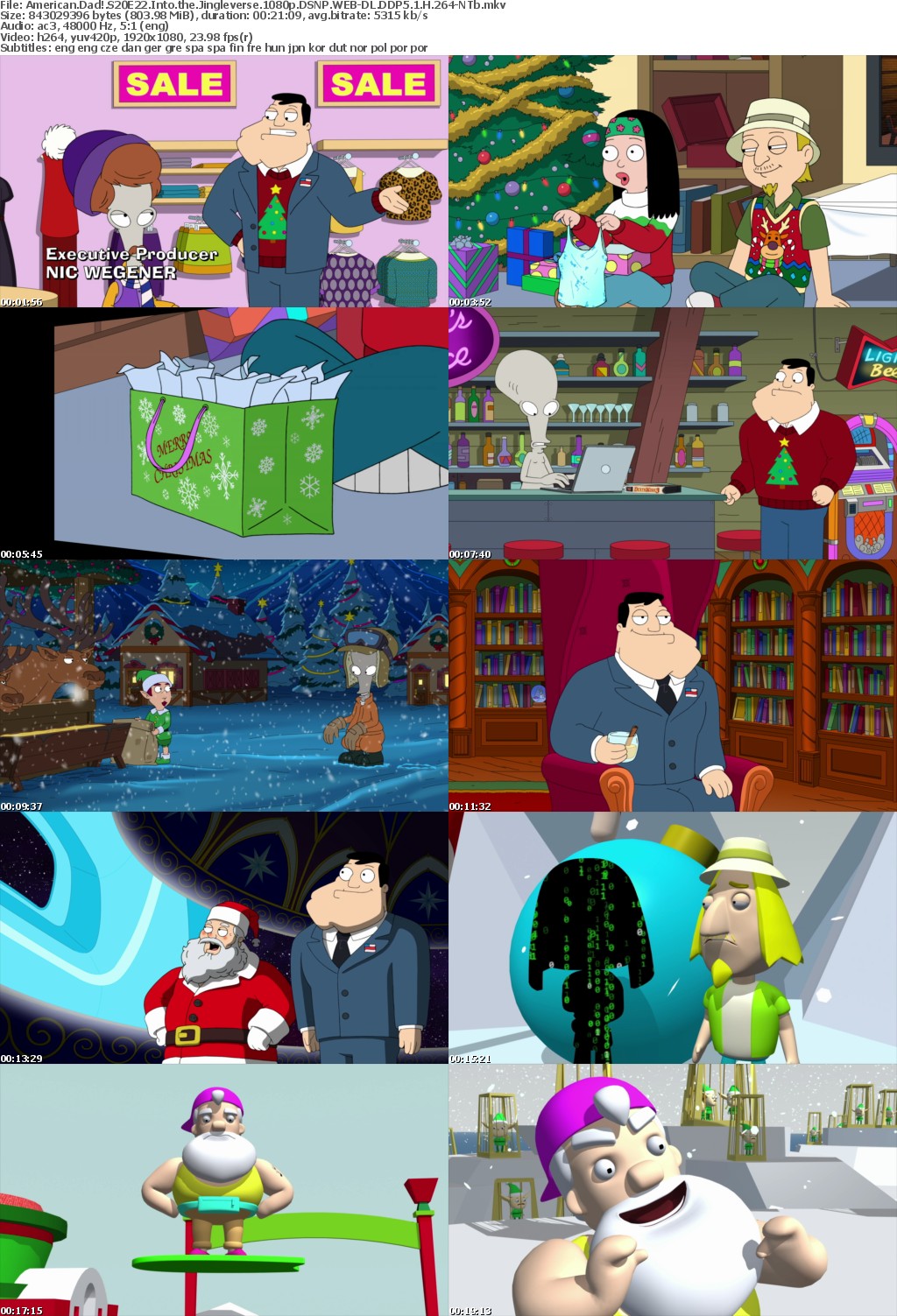 American Dad! S20E22 Into the Jingleverse 1080p DSNP WEB-DL DDP5 1 H 264-NTb