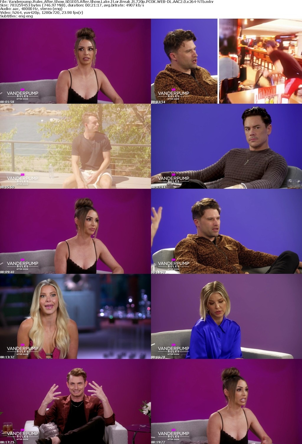 Vanderpump Rules After Show S01E05 After Show Lake It or Break It 720p PCOK WEB-DL AAC2 0 x264-NTb