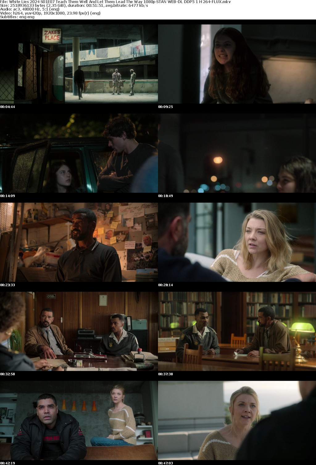 White Lies 2024 S01E07 Teach Them Well And Let Them Lead The Way 1080p STAN WEB-DL DDP5 1 H 264-FLUX