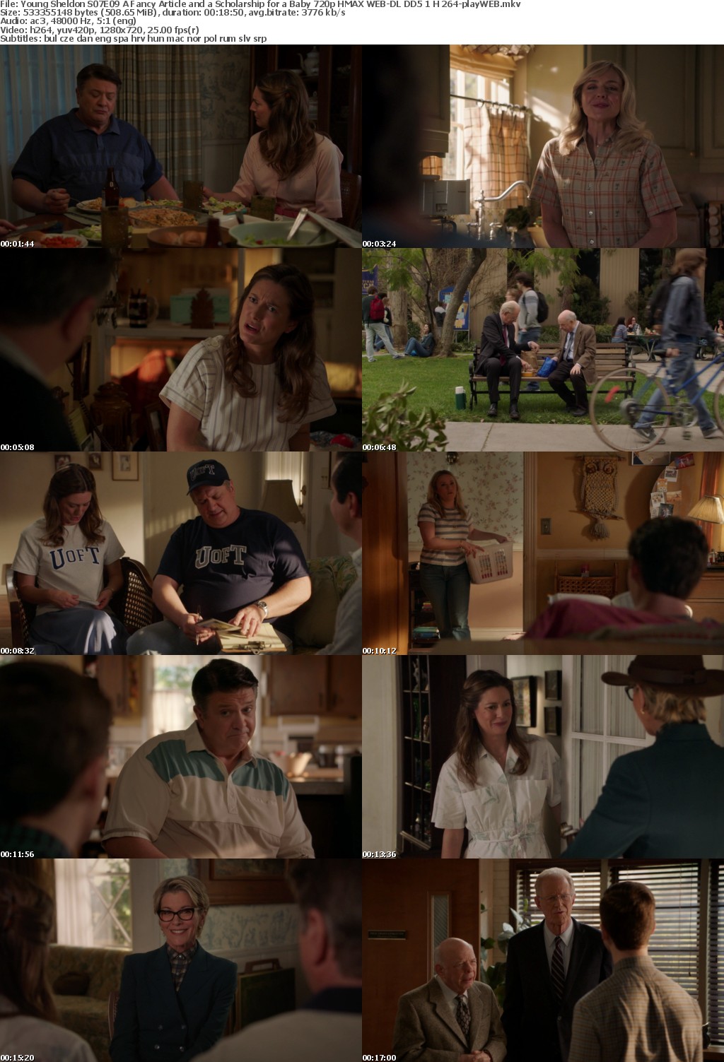 Young Sheldon S07E09 A Fancy Article and a Scholarship for a Baby 720p HMAX WEB-DL DD5 1 H 264-playWEB